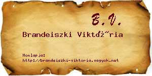 Brandeiszki Viktória névjegykártya